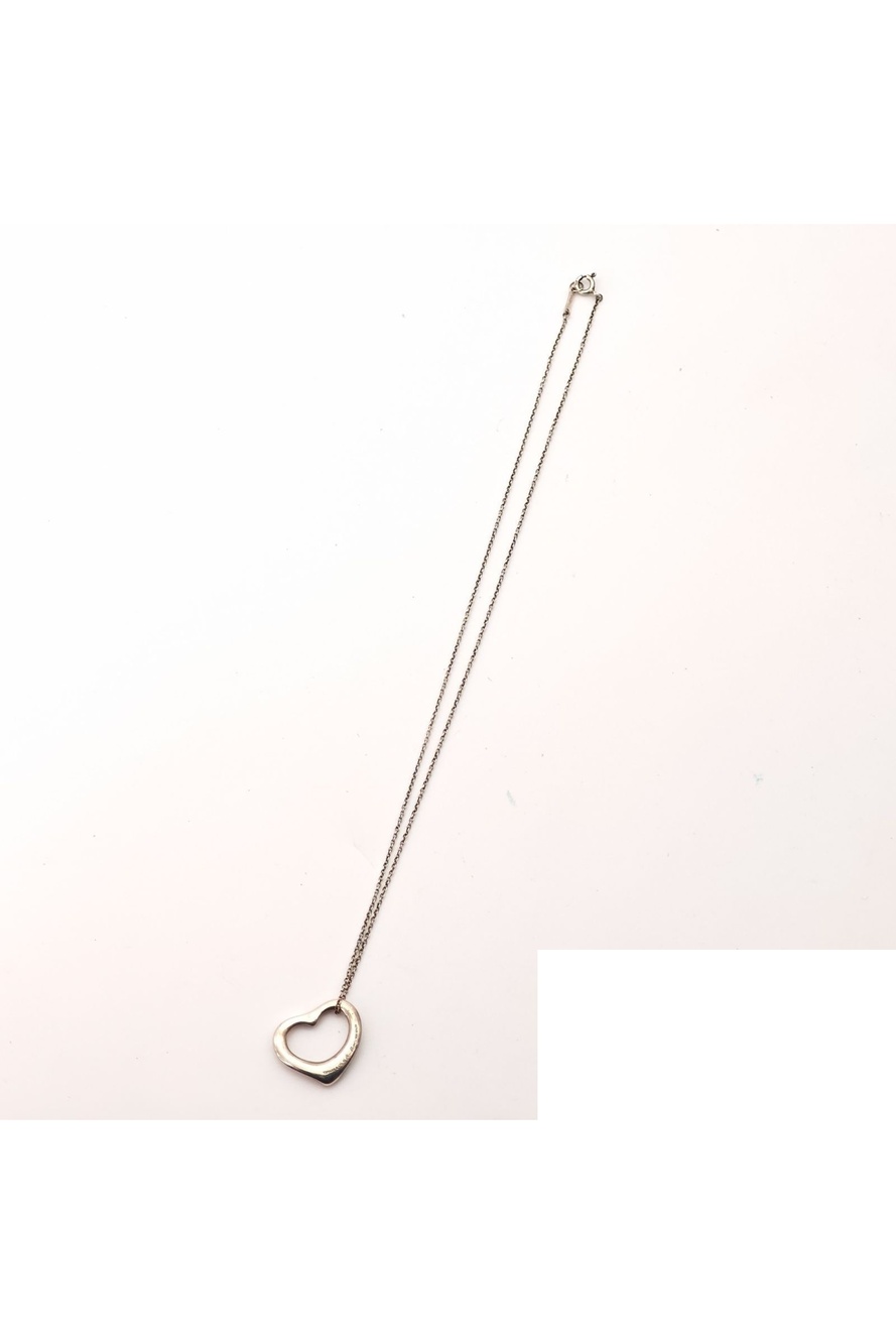 Tiffany & Co Open Heart Necklace Silver